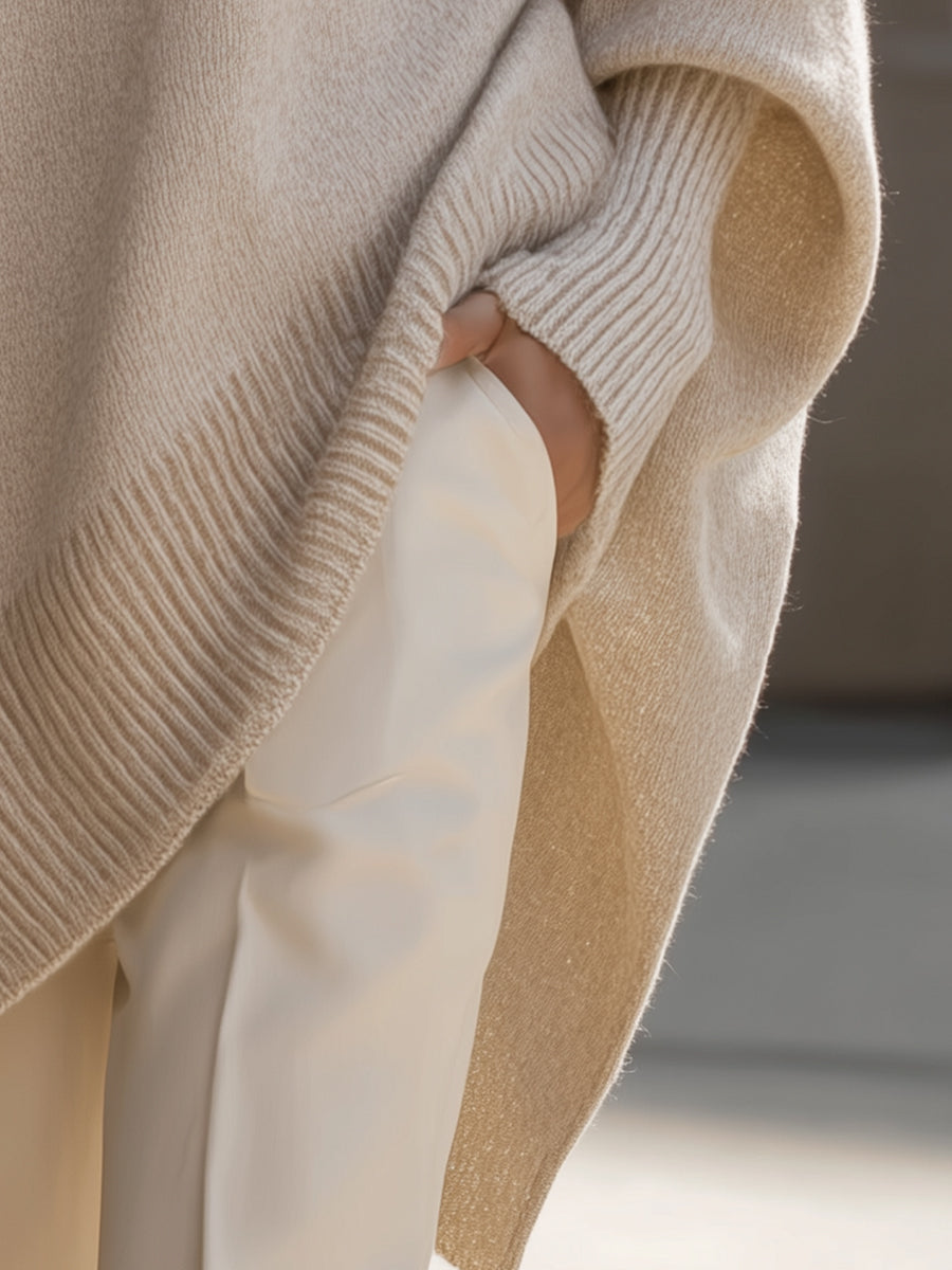 NATALIE – ASYMMETRICAL COZY OVERSIZED SWEATER