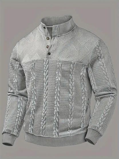 MASON – TEXTURED BUTTON-UP KNIT SWEATER