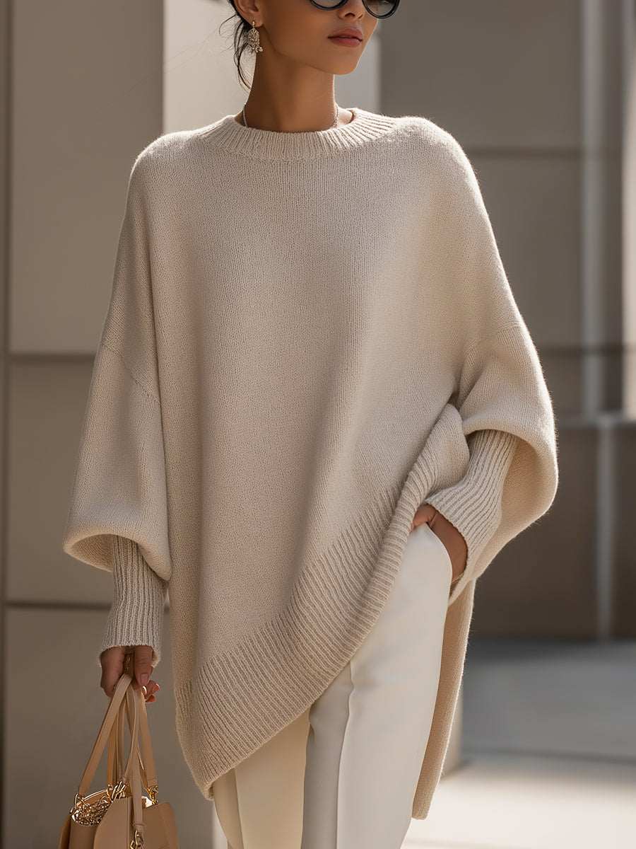 NATALIE – ASYMMETRICAL COZY OVERSIZED SWEATER