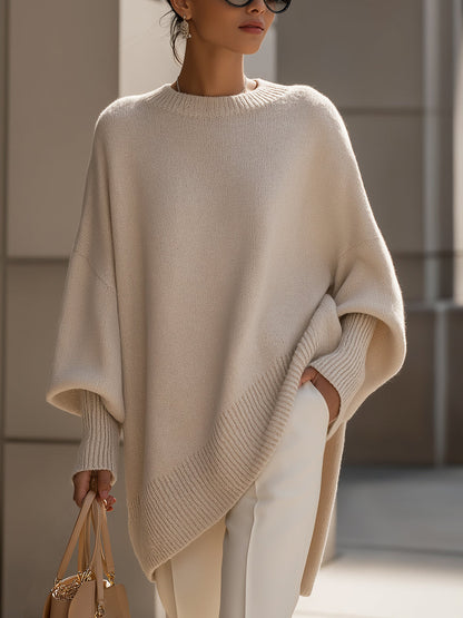 NATALIE – ASYMMETRICAL COZY OVERSIZED SWEATER