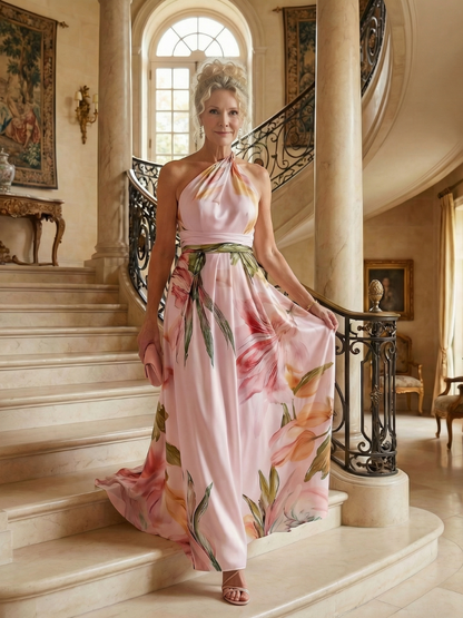 Amiel™ Light Floral Maxi Dress