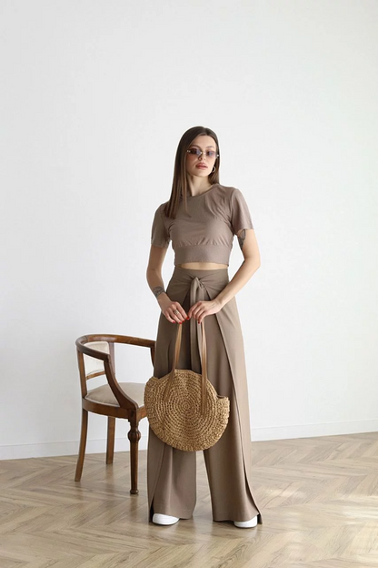 ROXY - WIDE LEG LINEN PANTS