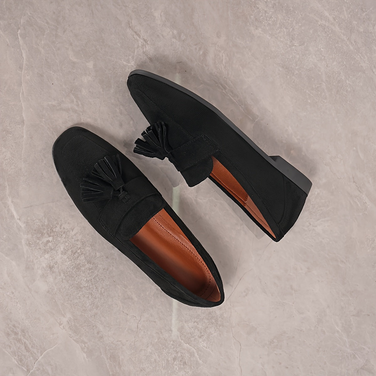 Lorae | Textured Tassel Loafers