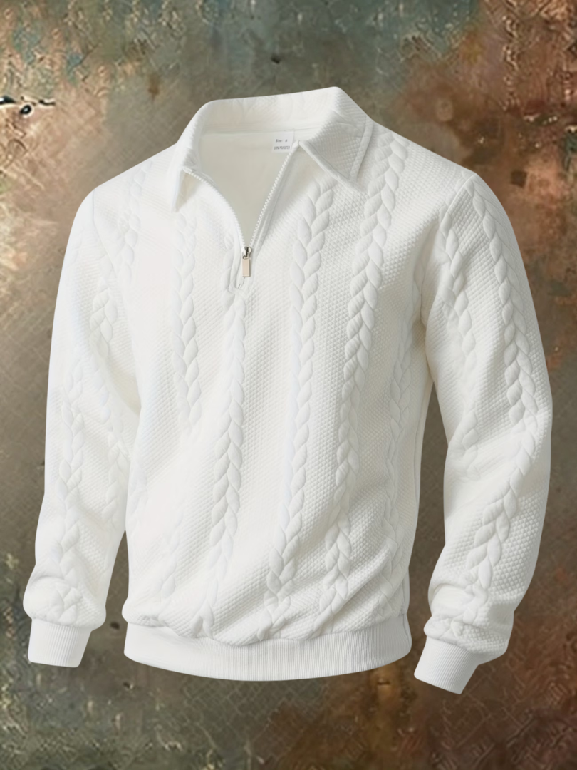 Julian | Men's Cable Knit Half-Zip Sweater