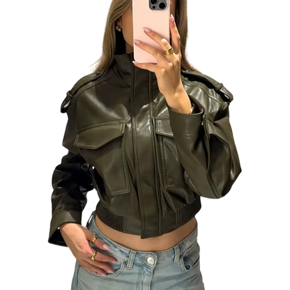 KREAY™ – Classic Leather Moto Jacket