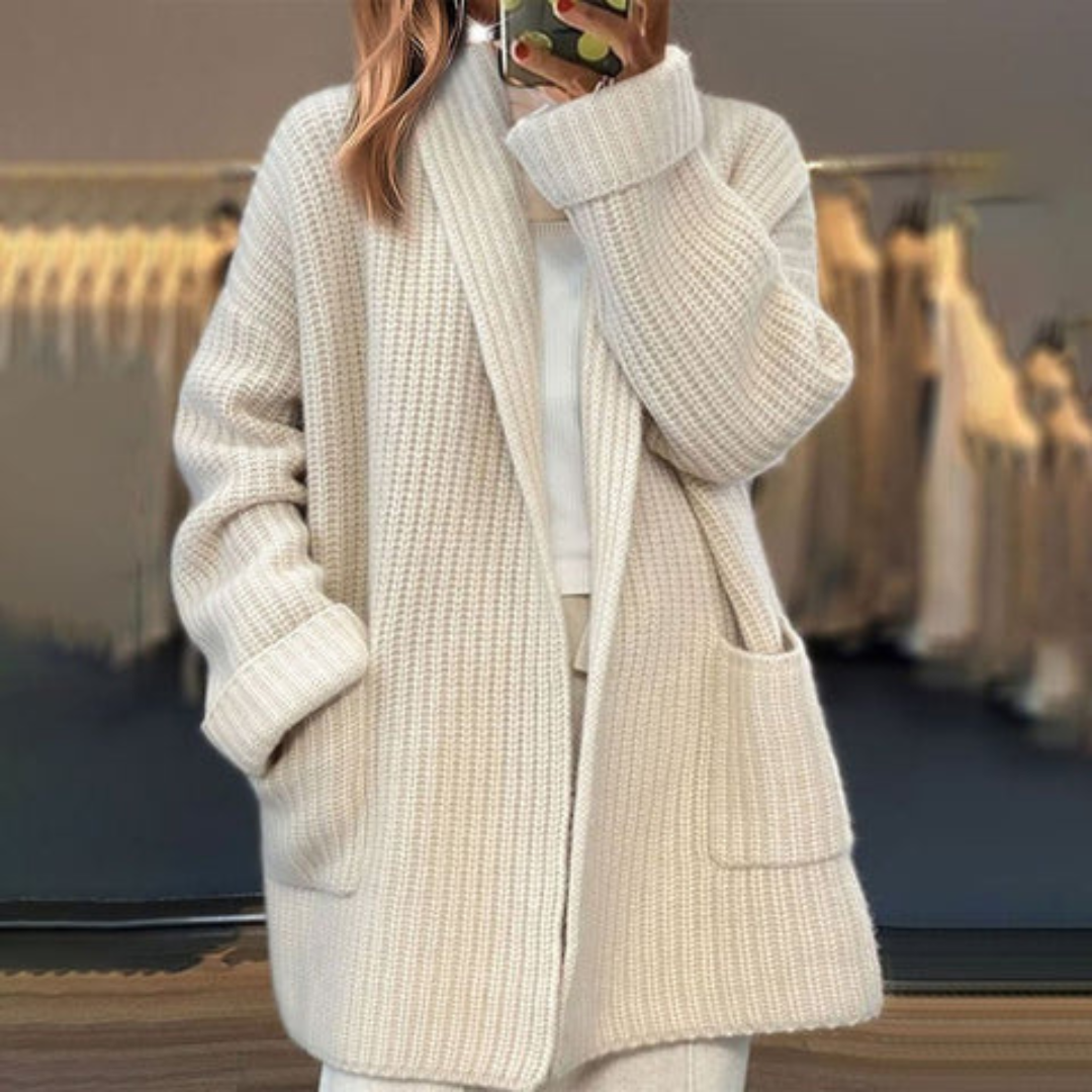 Chic und Stil | Open-Front Knit Cardigan