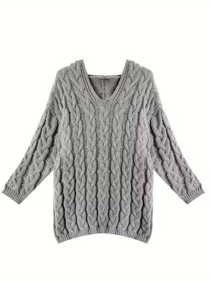 ISLA – CHUNKY KNIT HOODED SWEATER