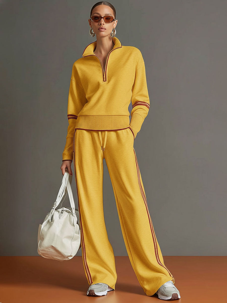 Marietta™ | Half-Zip Wide-Leg Tracksuit Set