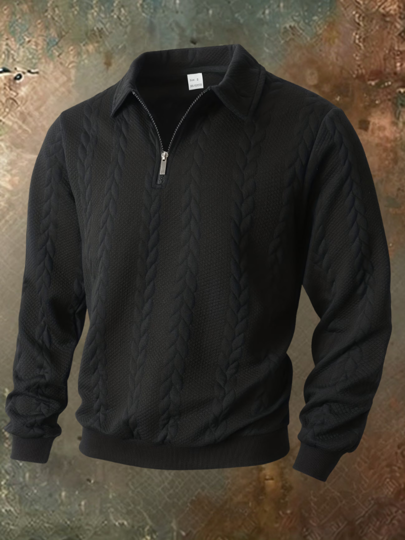 Julian | Men's Cable Knit Half-Zip Sweater