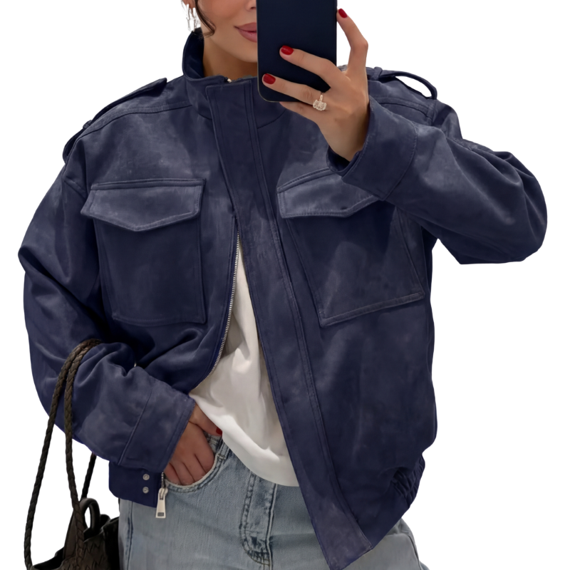 TRISH™ – Polished Stand Collar Casual Jacket