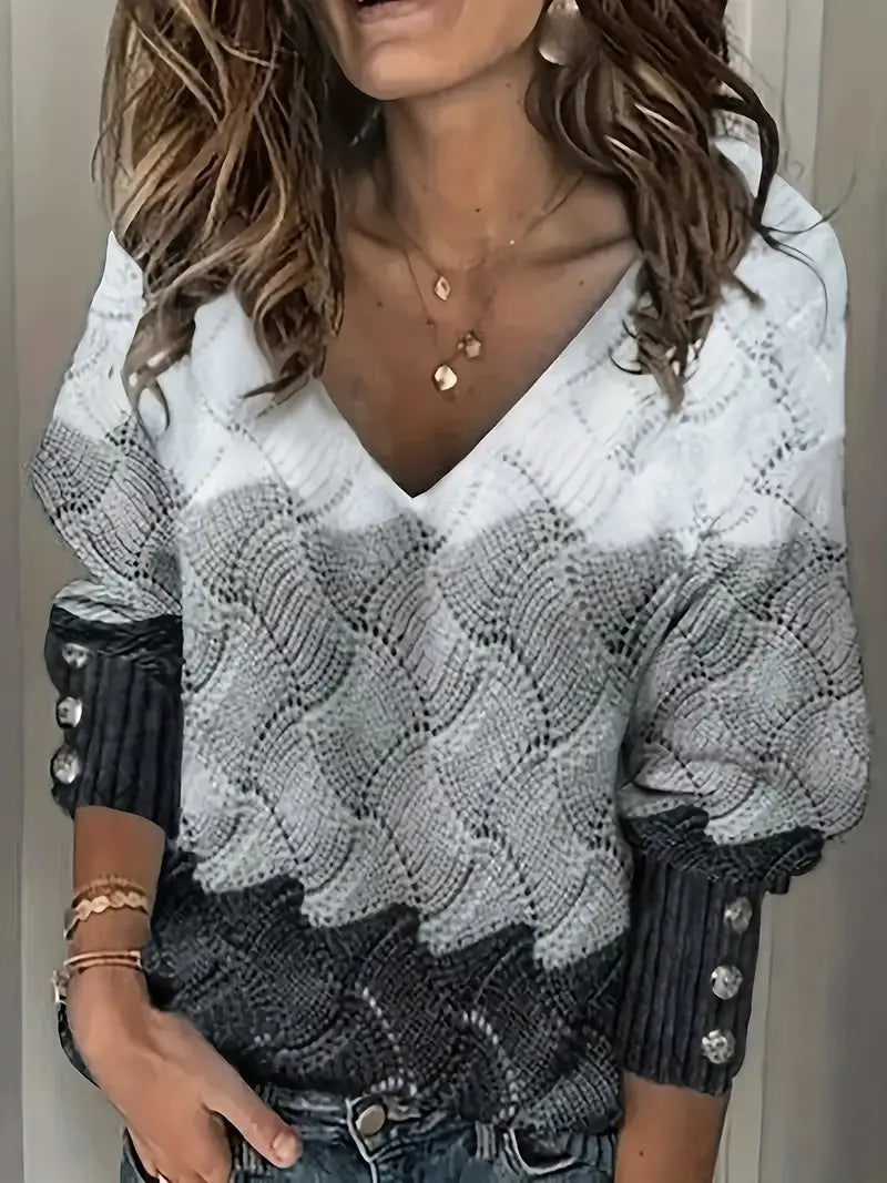 EMMA – COZY CHIC WAVE KNIT SWEATER