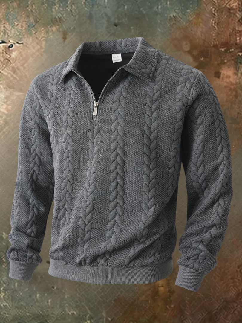 Julian | Men's Cable Knit Half-Zip Sweater