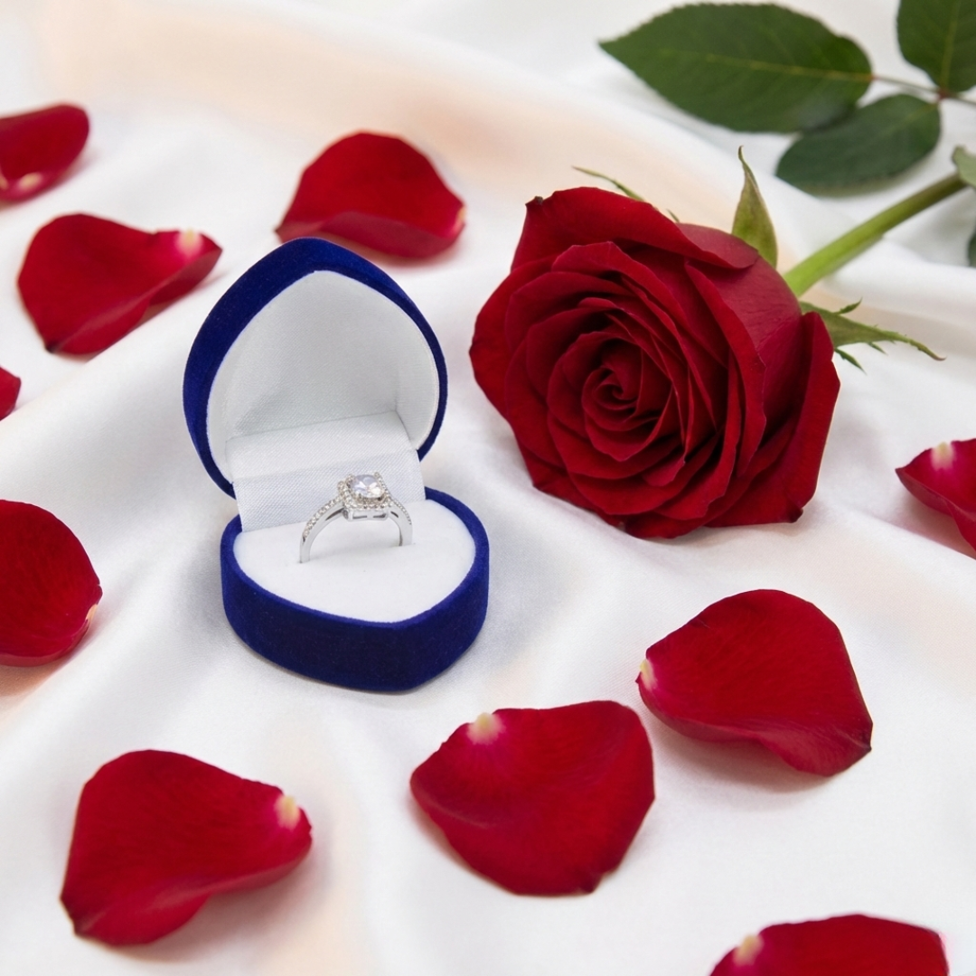 Luxurious Heart-Shaped | Ring Box