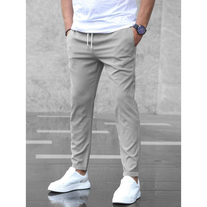 Victor | Slim Fit Tapered Trousers with Elasticated Waistband