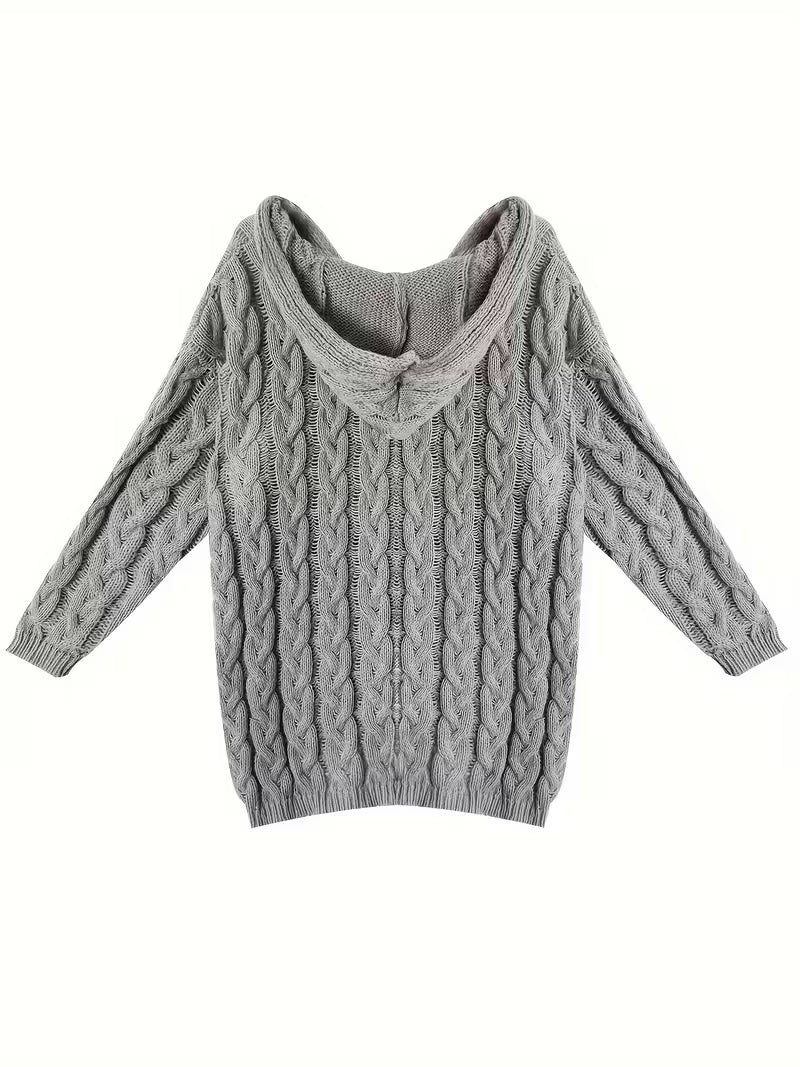 ISLA – CHUNKY KNIT HOODED SWEATER