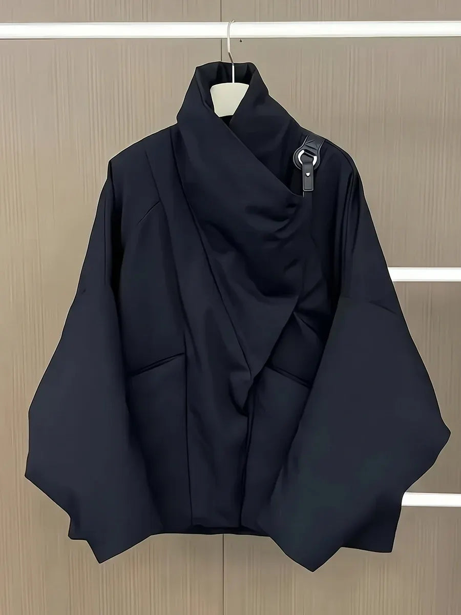Ismena | Asymmetrical High-Collar Puffer Jacket