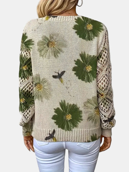 BRIANNA – BLOOMING CHIC KNIT SWEATER