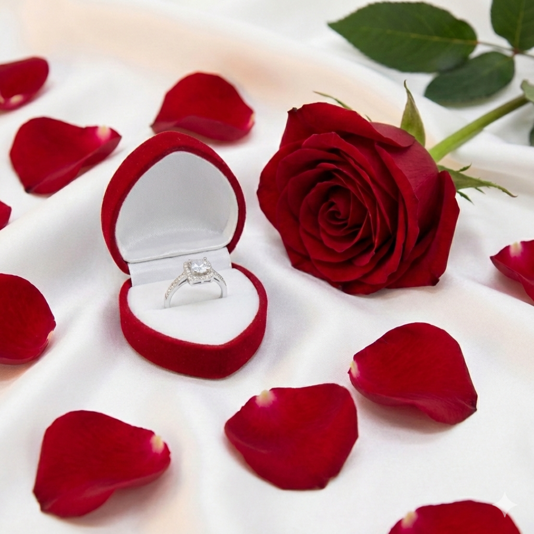 Luxurious Heart-Shaped | Ring Box
