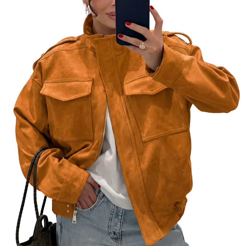 TRISH™ – Polished Stand Collar Casual Jacket