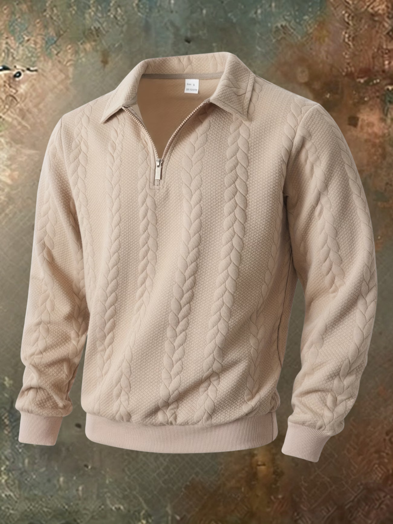 Julian | Men's Cable Knit Half-Zip Sweater