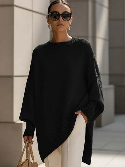 NATALIE – ASYMMETRICAL COZY OVERSIZED SWEATER