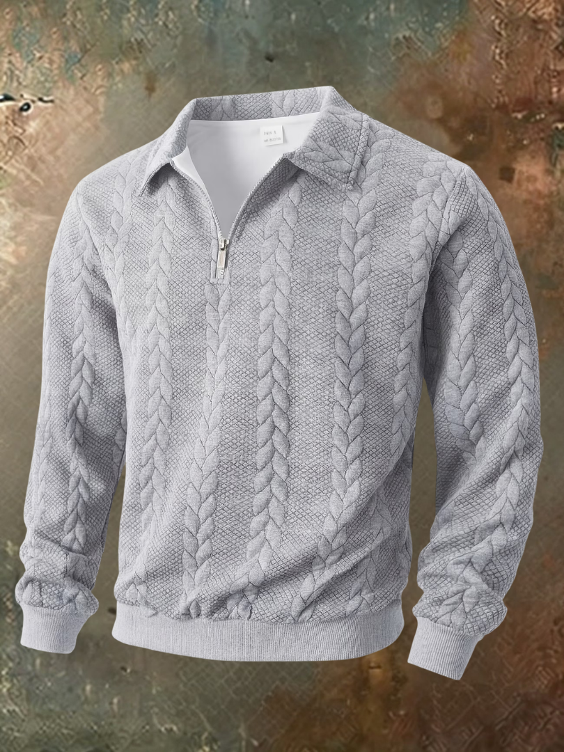 Julian | Men's Cable Knit Half-Zip Sweater