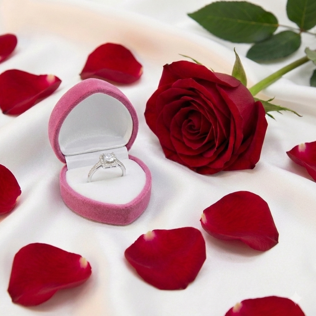 Luxurious Heart-Shaped | Ring Box
