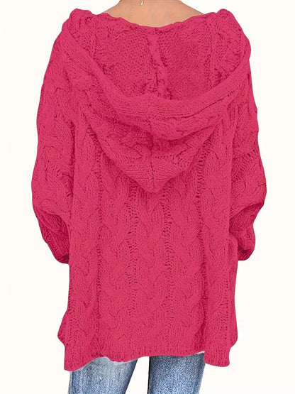 ISLA – CHUNKY KNIT HOODED SWEATER