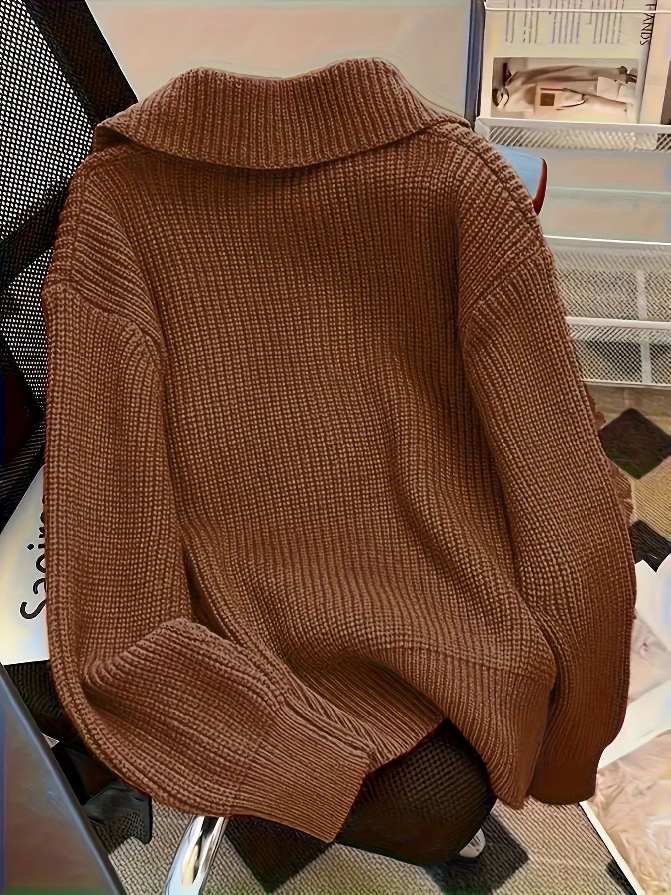 FIONA – STATEMENT BUTTON KNIT SWEATER