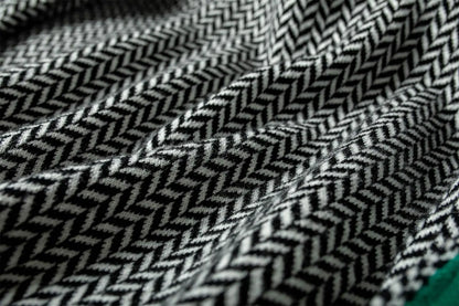 JANELLE – HERRINGBONE HIGH-NECK SWEATER