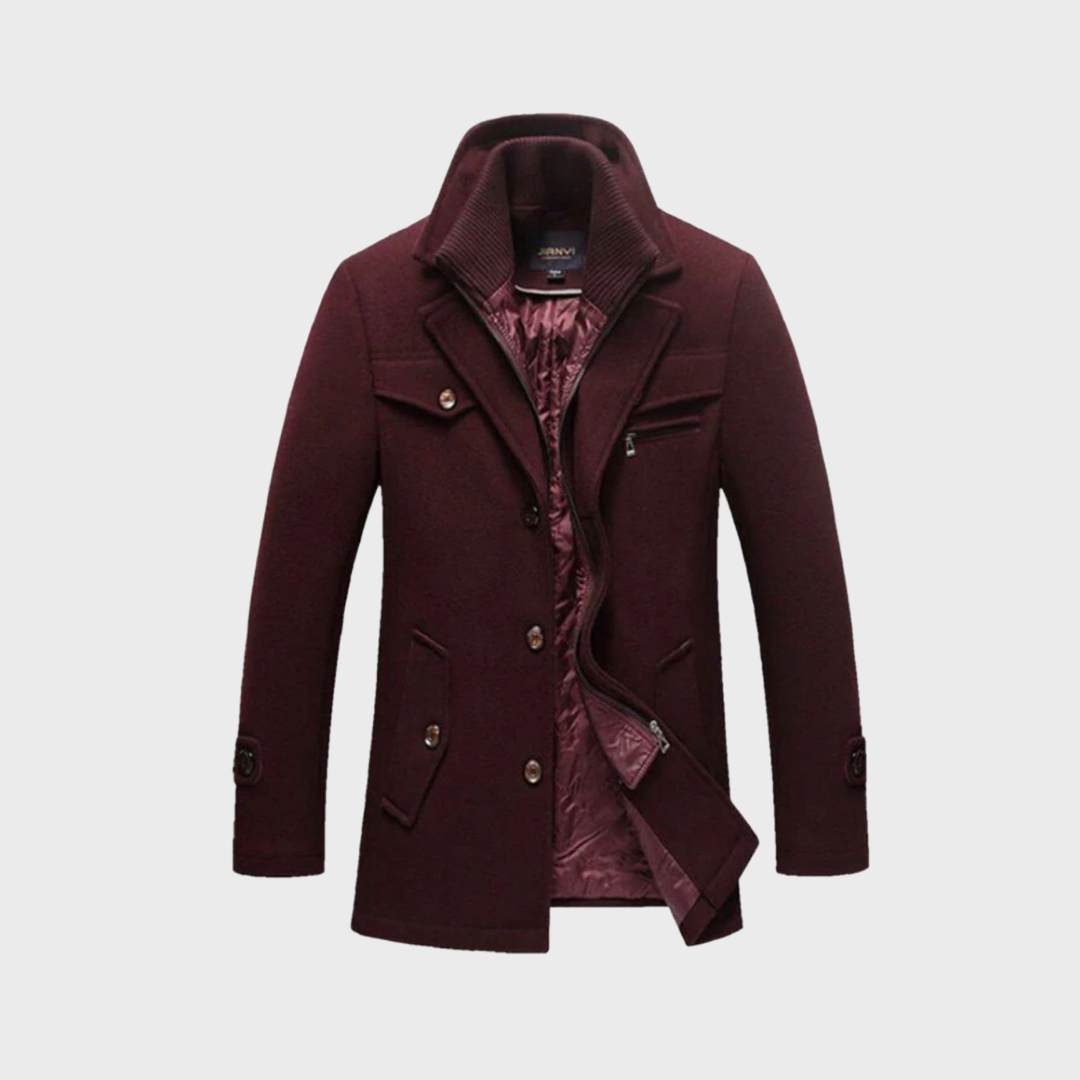 Aaron | Classic Wool Peacoat