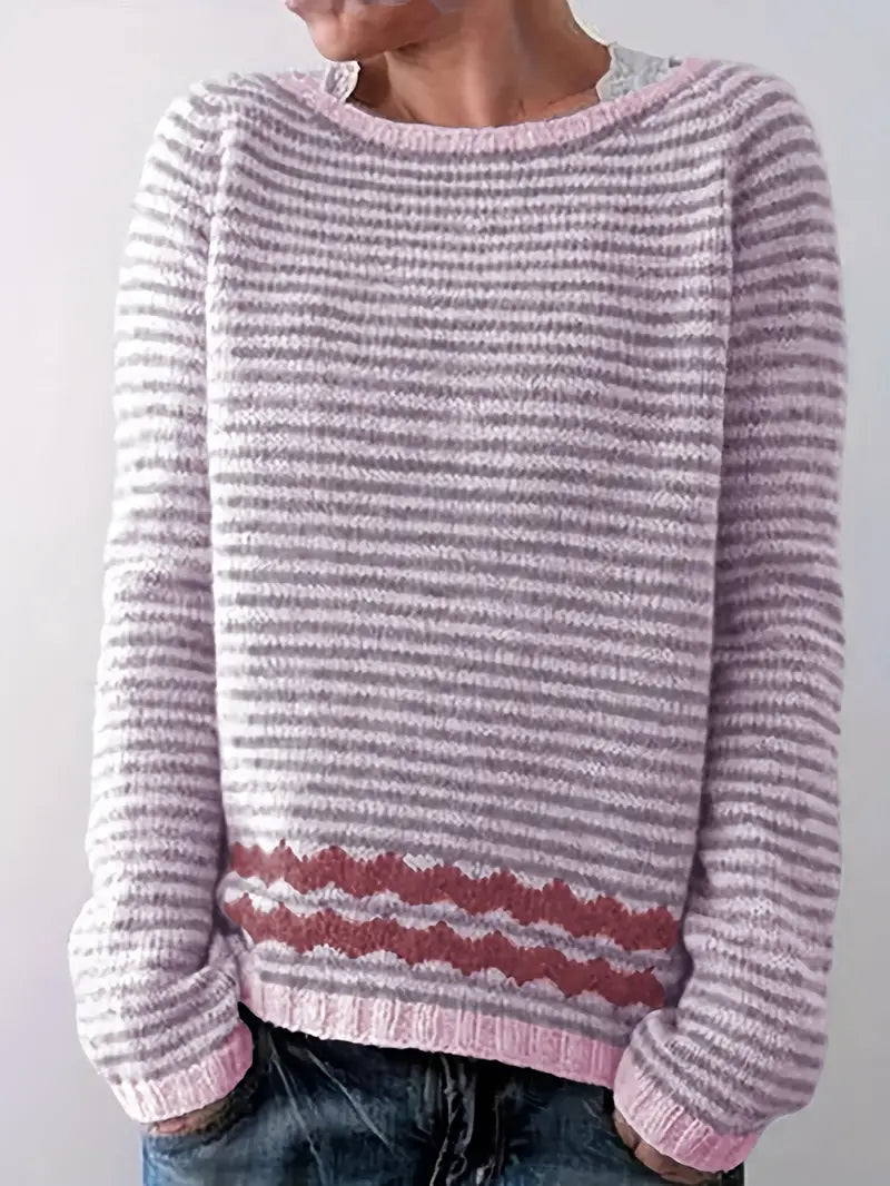 Elara™ | Casual Striped Sweater
