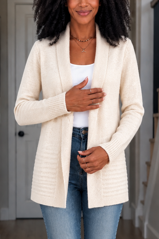 Wearbella | Double-Breasted Belted Knit Cardigan