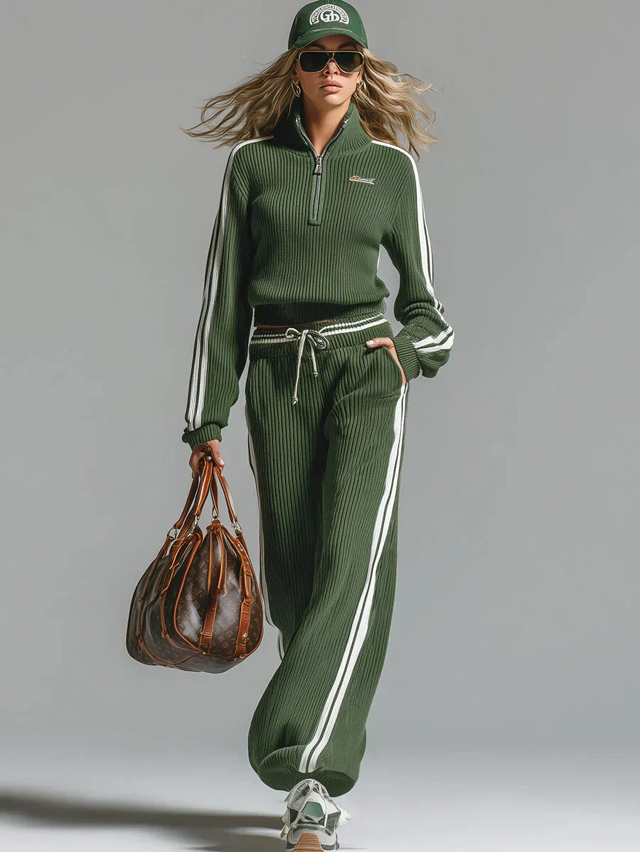 Helivessora | Ribbed Sporty Two-Piece Set