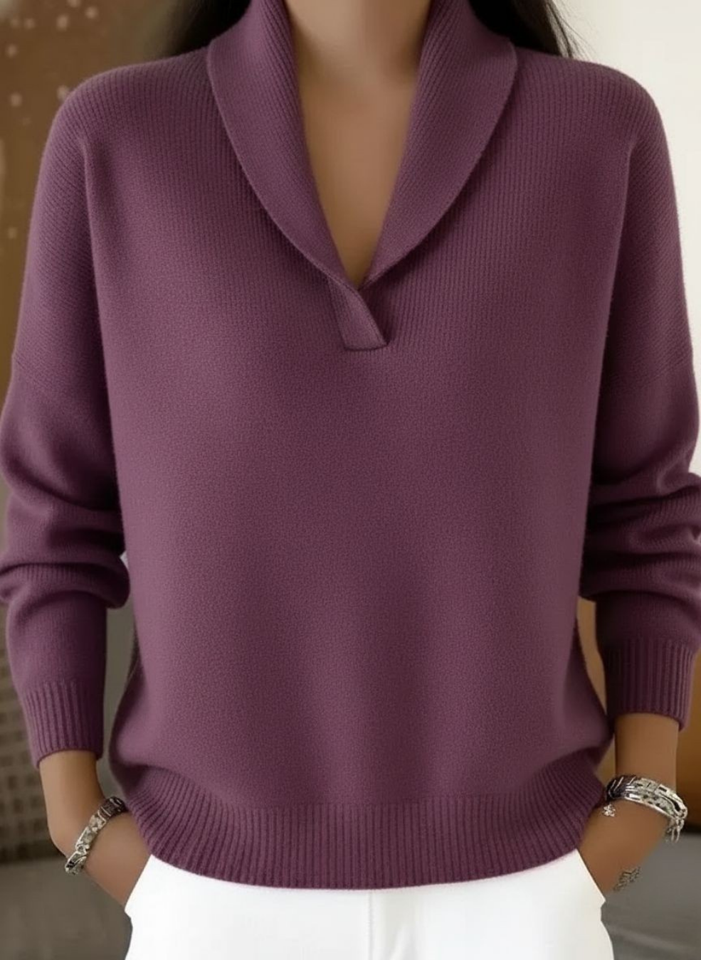Harper Lane V-Neck Knit Sweater