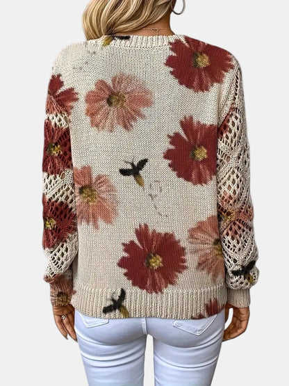 BRIANNA – BLOOMING CHIC KNIT SWEATER