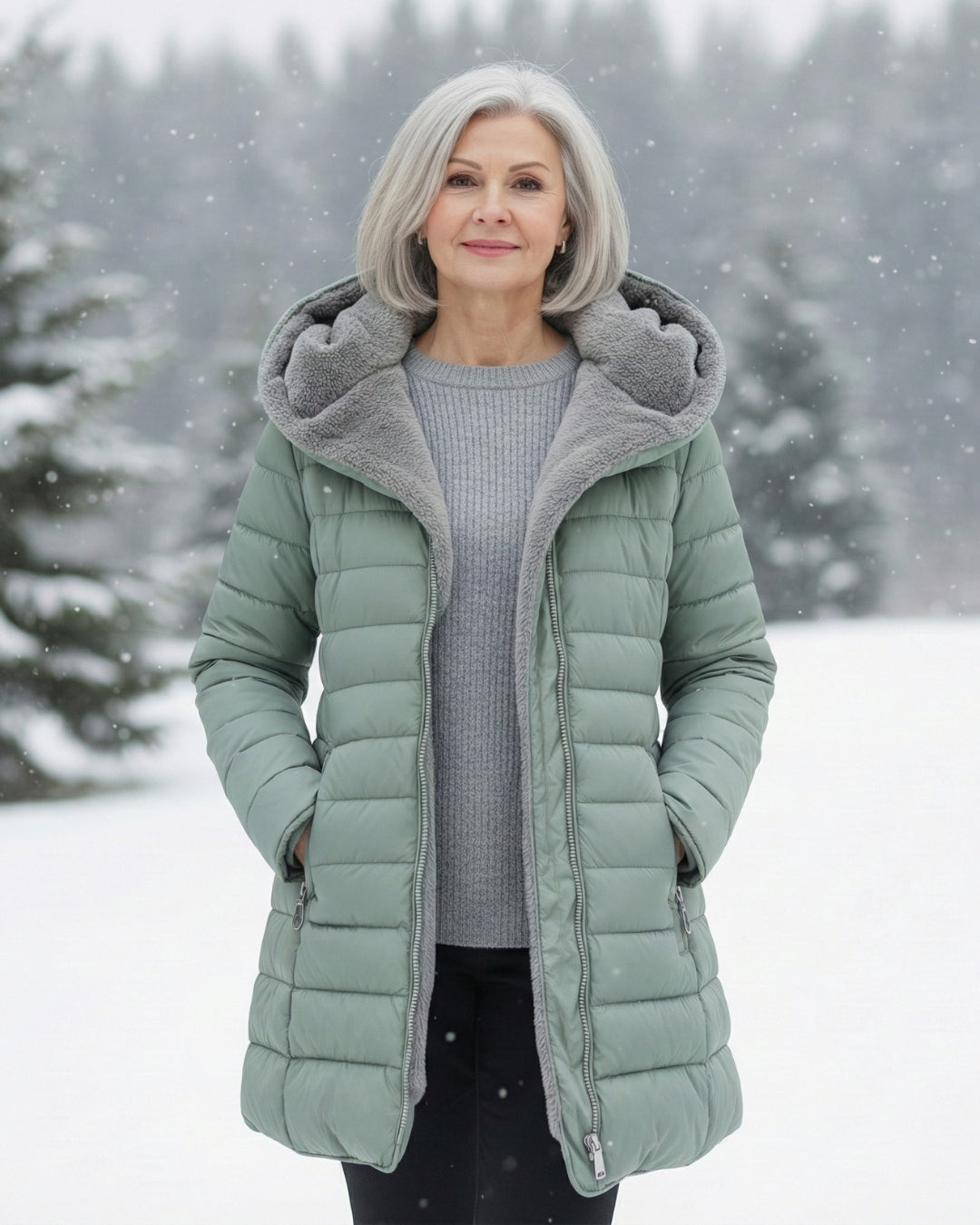The Oksiana Puffer Jacket with Soft Fleece Lining!