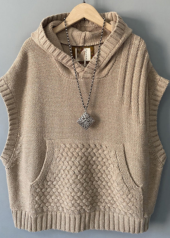 Wearbella | Cable-Knit Hooded Waistcoat