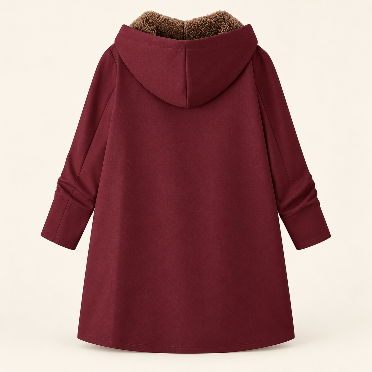 Evelyn™ | Cosy Sherpa-Lined Hooded Coat