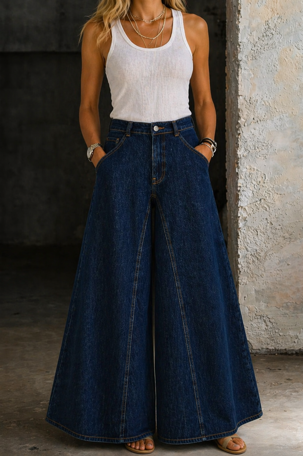 Ivy | Ultra-Wide High-Waisted Denim Jeans