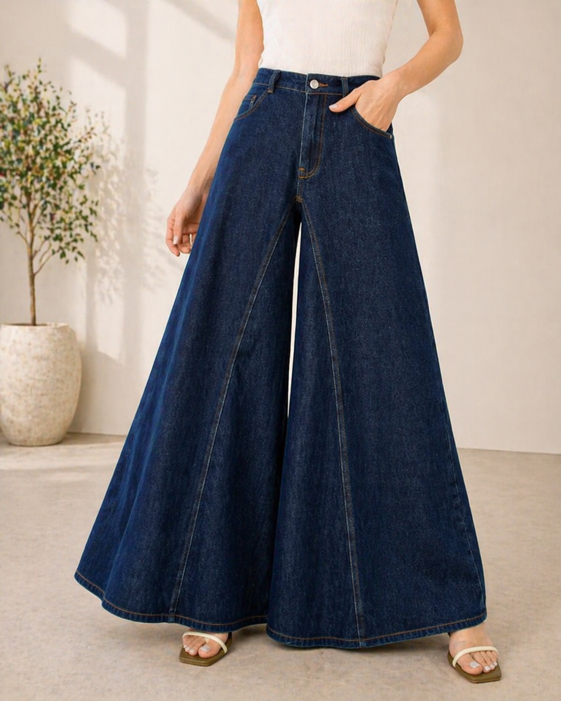 Ivy | Ultra-Wide High-Waisted Denim Jeans