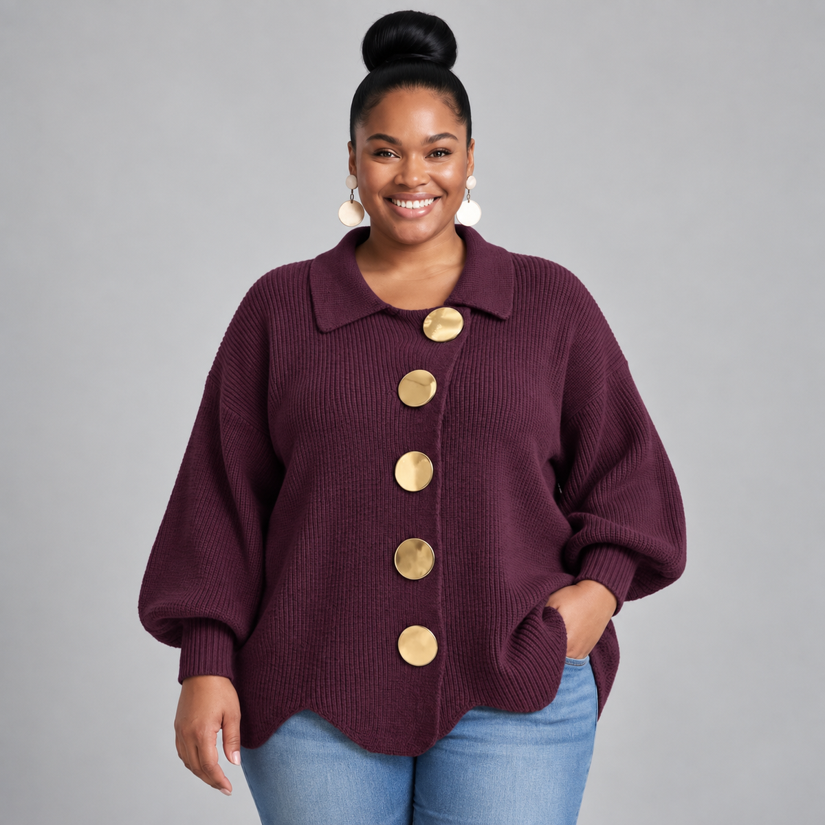 Iolanthe | Collared Button Cardigan