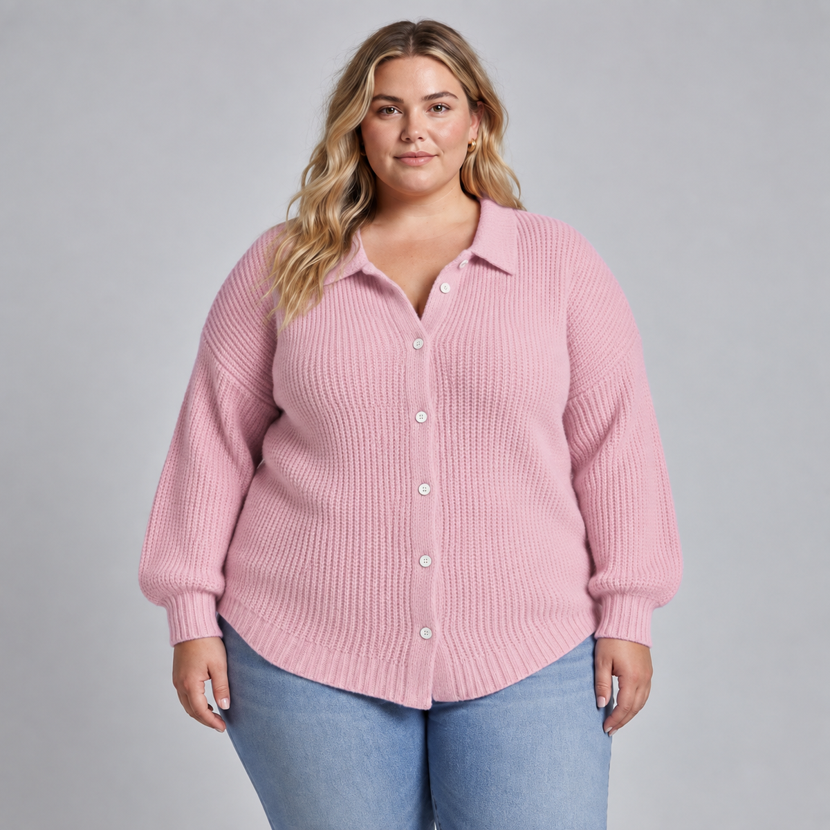 Amelia | Knitted Cardigan with Refined Collar