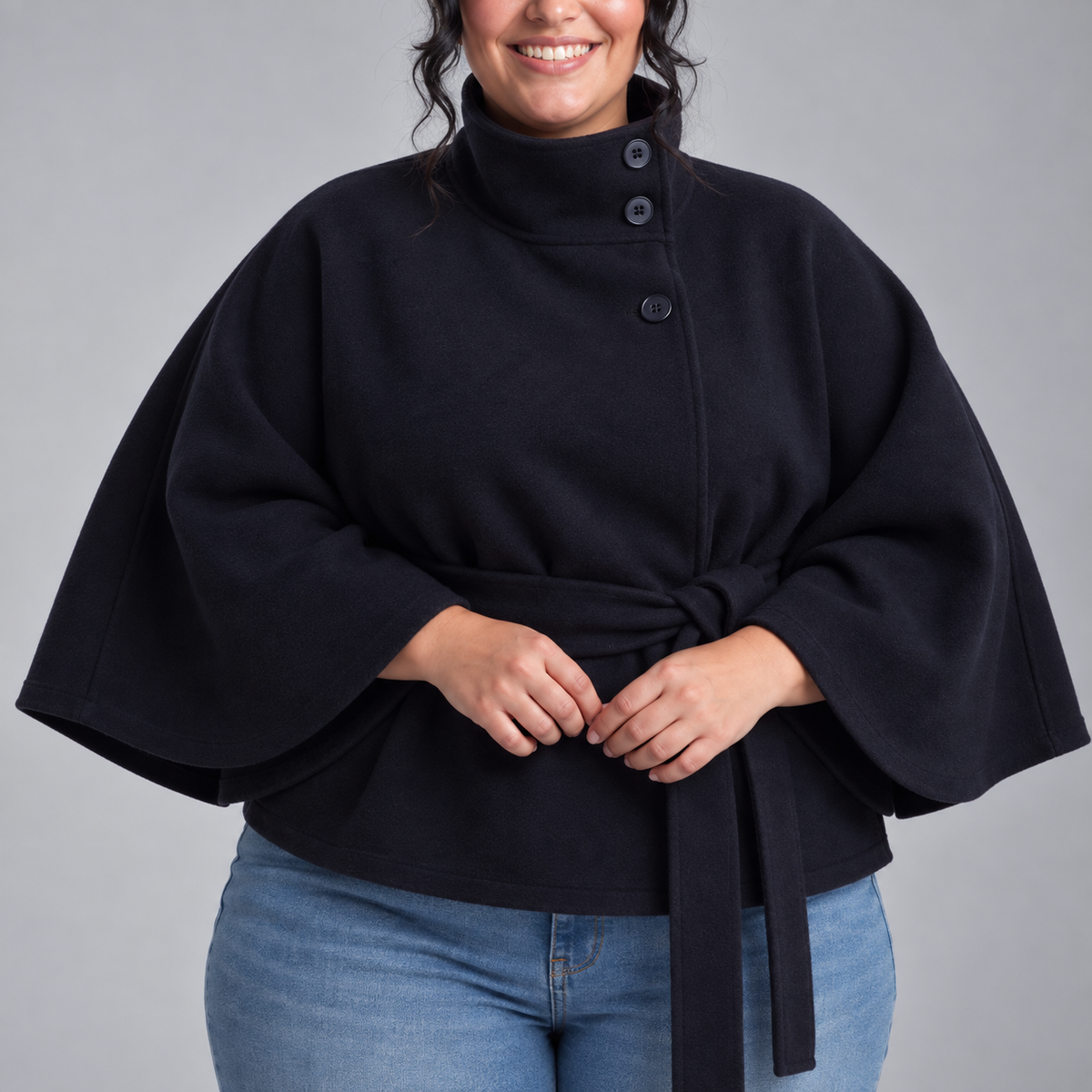 Charlotte | Belted Cape Coat