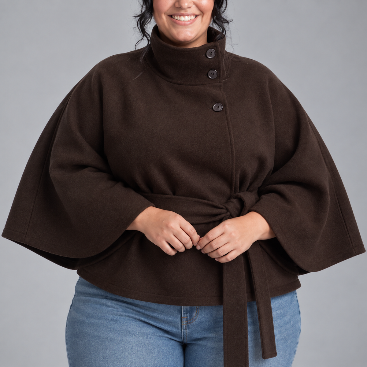 Charlotte | Belted Cape Coat