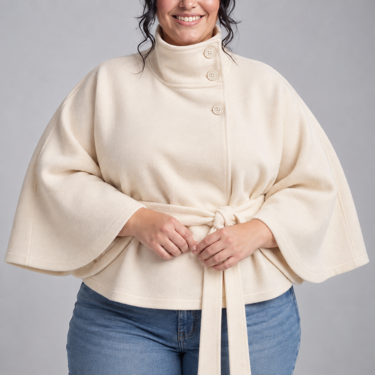 Charlotte | Belted Cape Coat