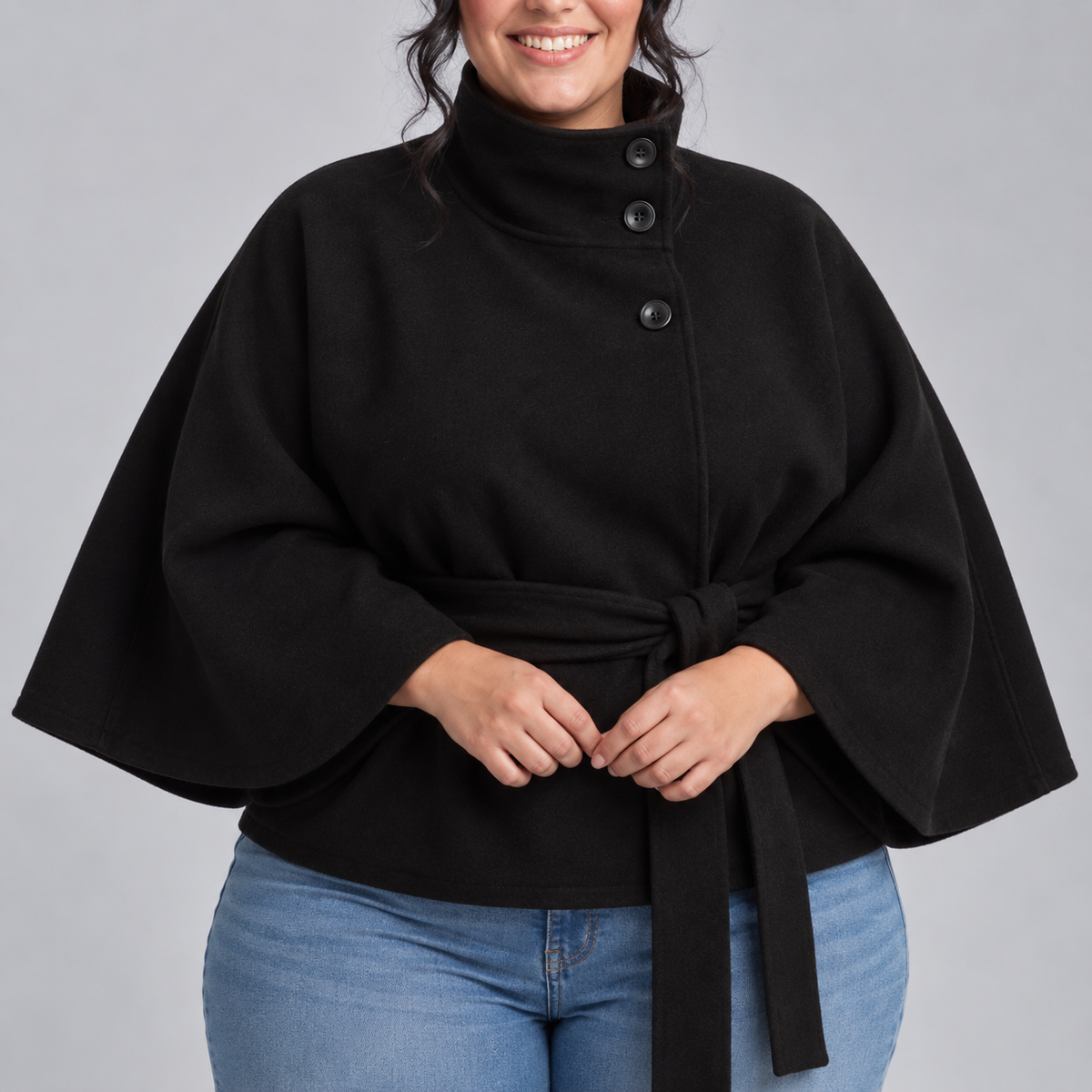 Charlotte | Belted Cape Coat