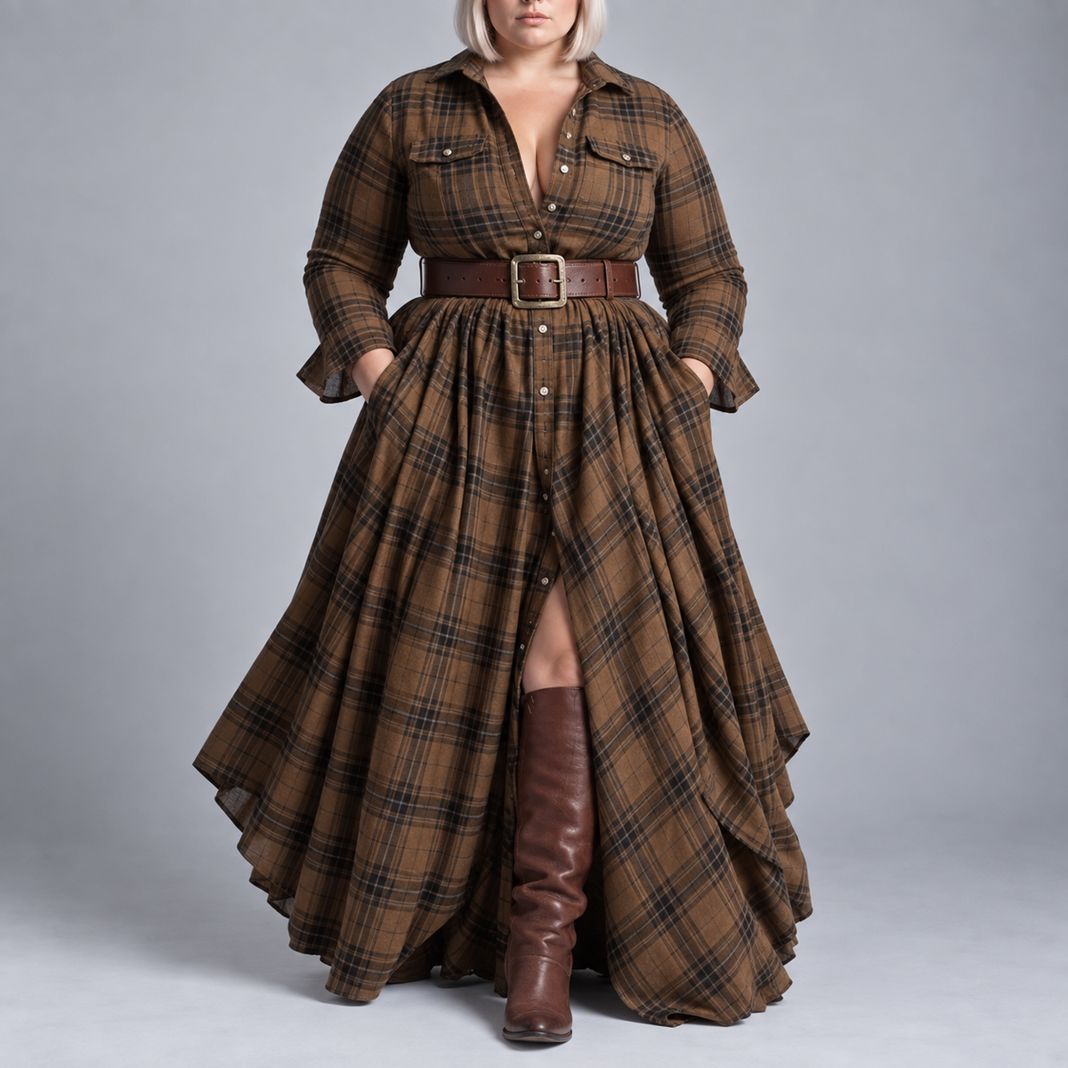 Mandy | Belt Shirt Dress