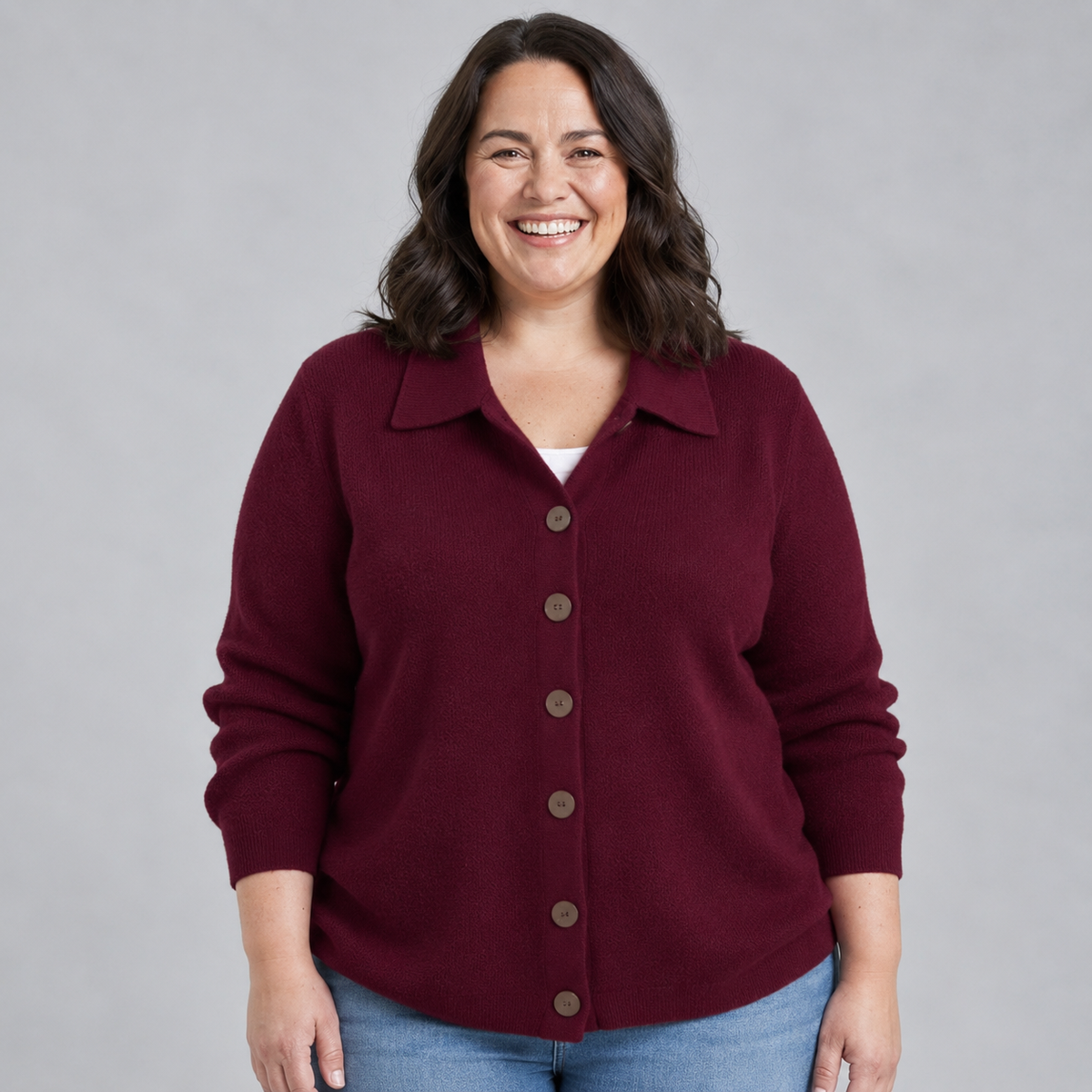 Riah Button-Up Knit Cardigan