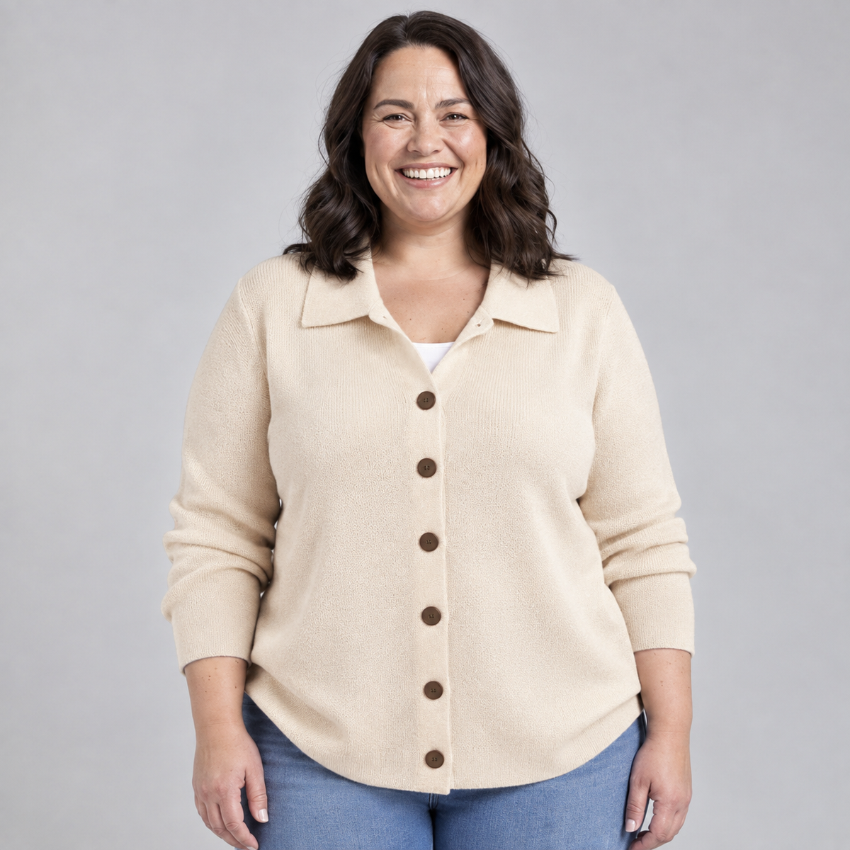 Riah Button-Up Knit Cardigan